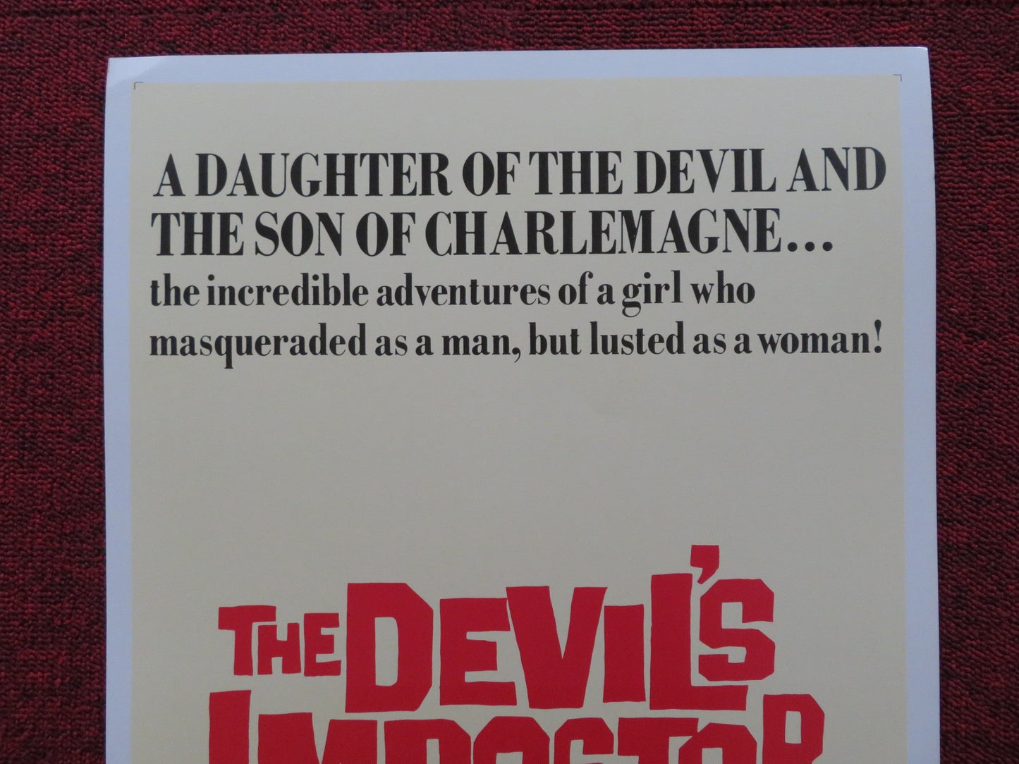 THE DEVIL'S IMPOSTOR / POPE JOAN US INSERT (14"x 36") POSTER HAVILLAND 1973 Rendezvous Cinema Movie posters