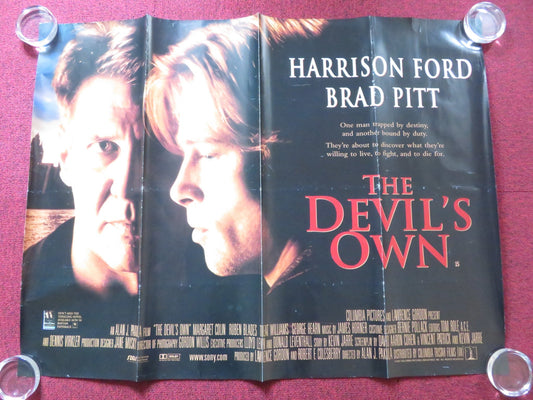 THE DEVIL'S OWN UK QUAD (30"x 40") ROLLED POSTER BRAD PITT HARRISON FORD 1997 Rendezvous Cinema Movie posters