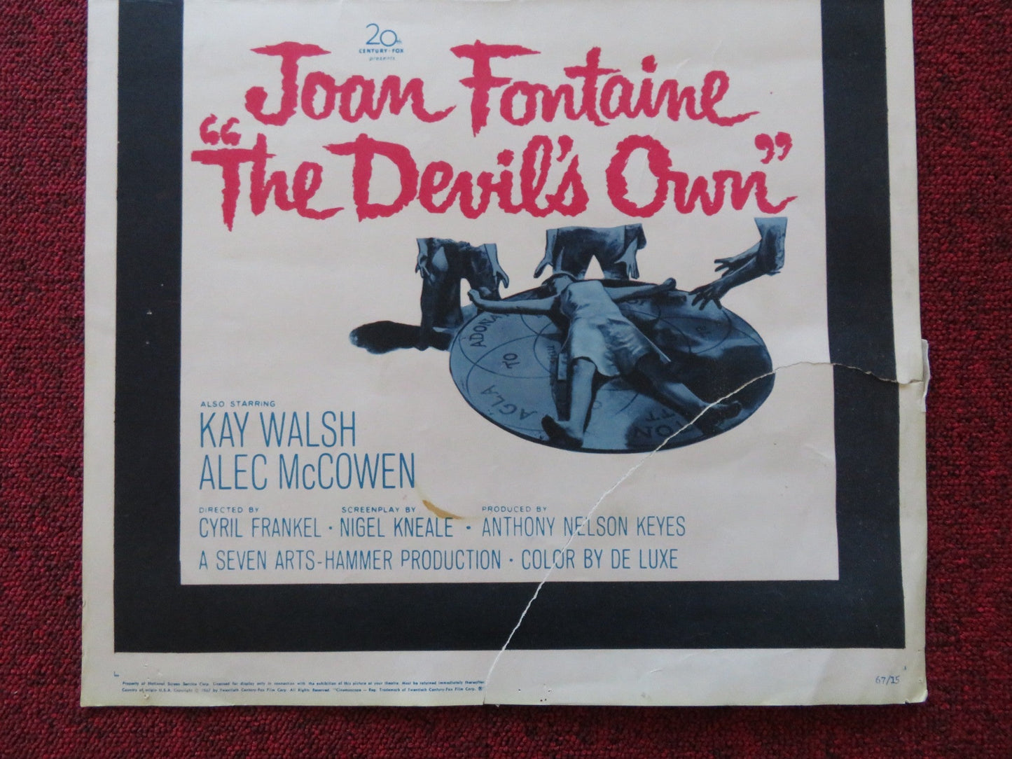 THE DEVIL'S OWN US INSERT (14"x 36") POSTER JOAN FONTAINE KAY WALSH 1966 Rendezvous Cinema Movie posters