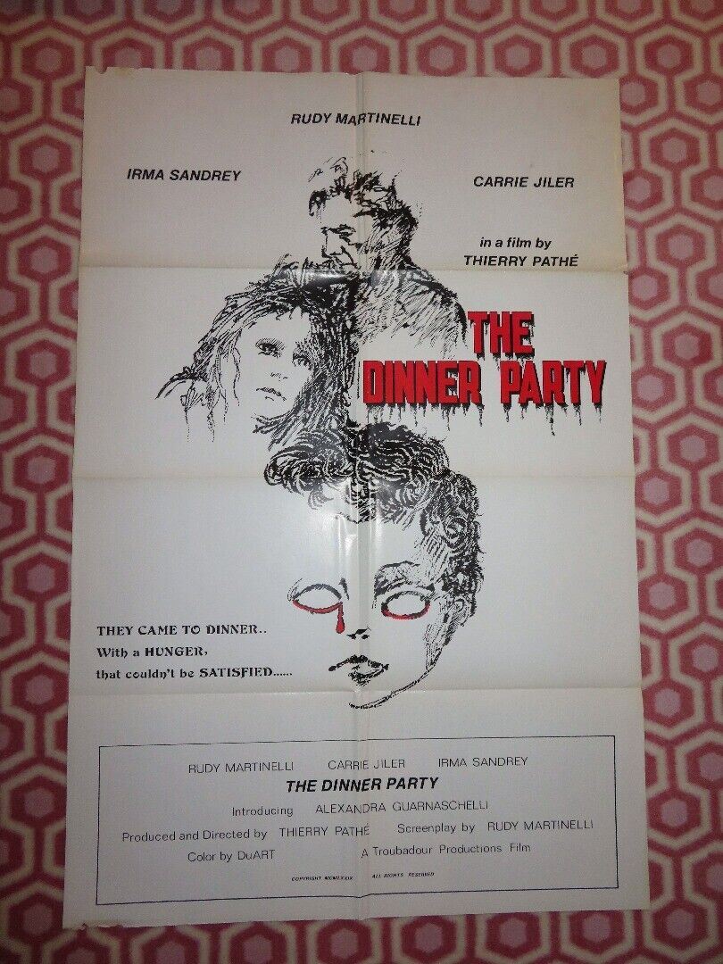 THE DINNER PARTY FOLDED US ONE SHEET POSTER ALEXANDRA GUARNASCHE 1979 Movie posters