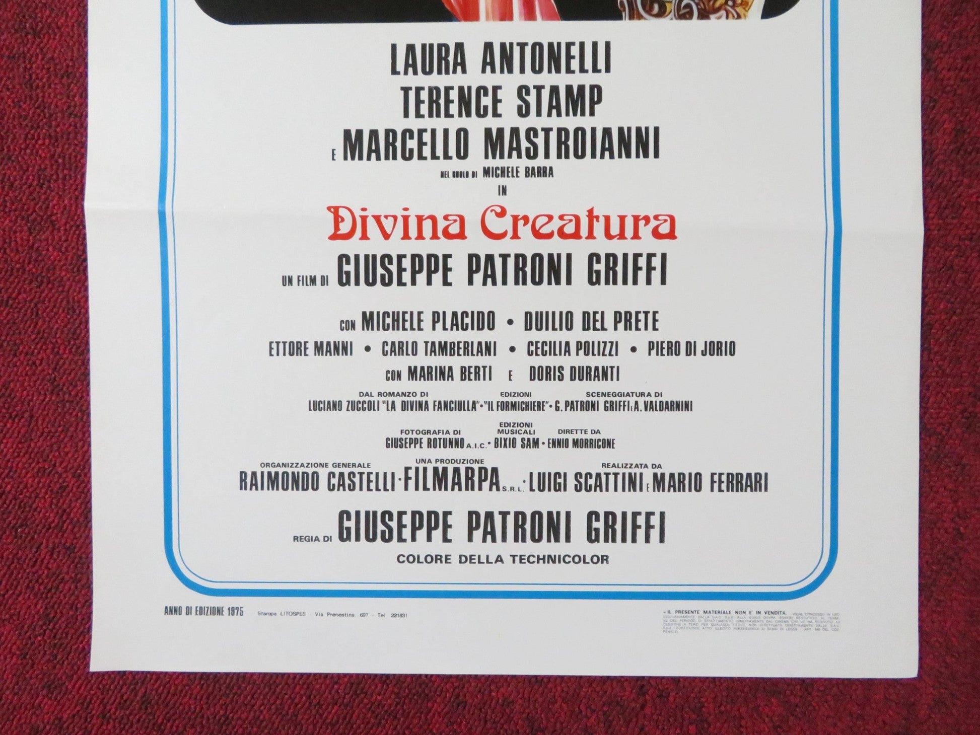 THE DIVINE NYMPH ITALIAN LOCANDINA POSTER LAURA ANTONELLI TERENCE STAMP 1975 Rendezvous Cinema Movie posters