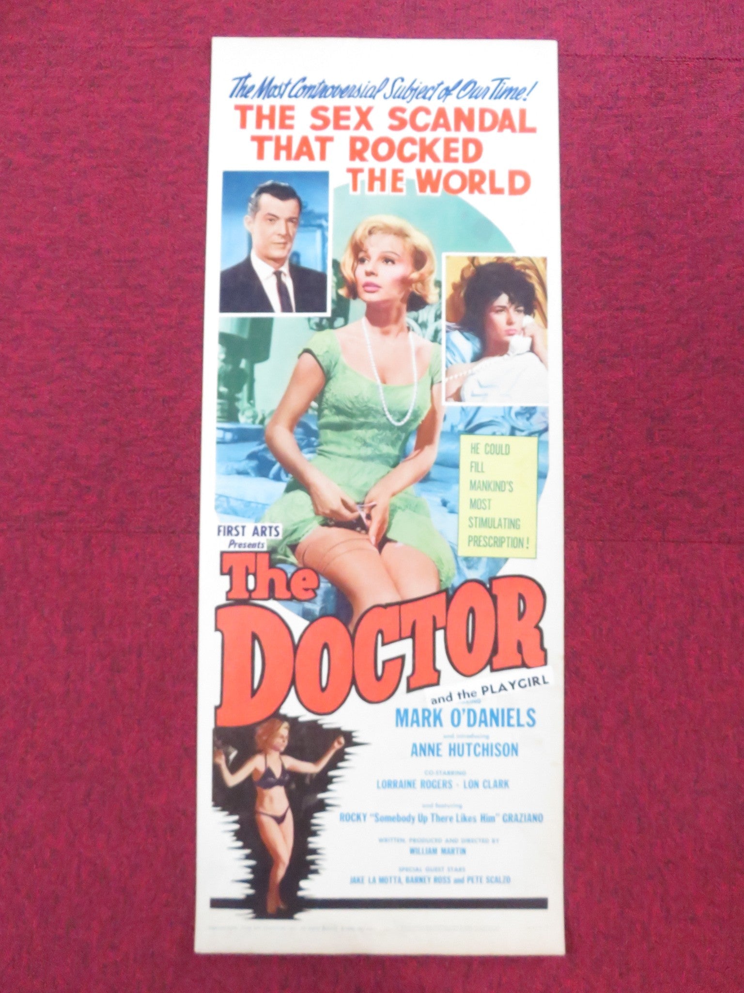 THE DOCTOR AND THE PLAYGIRL US INSERT (14"x 36") POSTER MARK O'DANIELS 1964 Rendezvous Cinema Movie posters