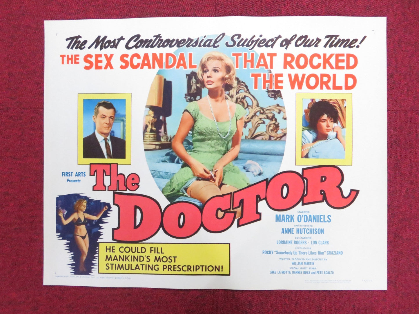 THE DOCTOR / THE DOCTOR AND THE PLAYGIRL US HALF SHEET (22"x 28") POSTER 1964 Rendezvous Cinema Movie posters