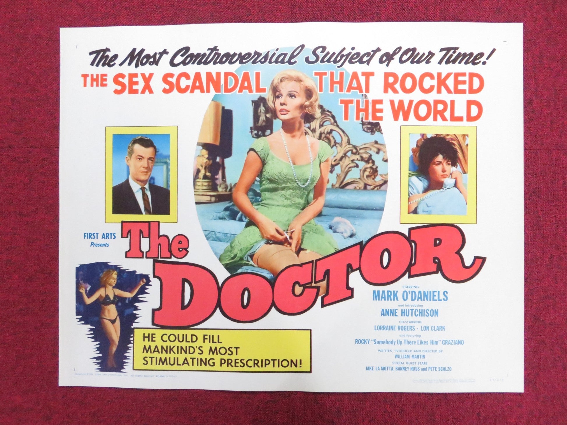 THE DOCTOR / THE DOCTOR AND THE PLAYGIRL US HALF SHEET (22"x 28") POSTER 1964 Rendezvous Cinema Movie posters