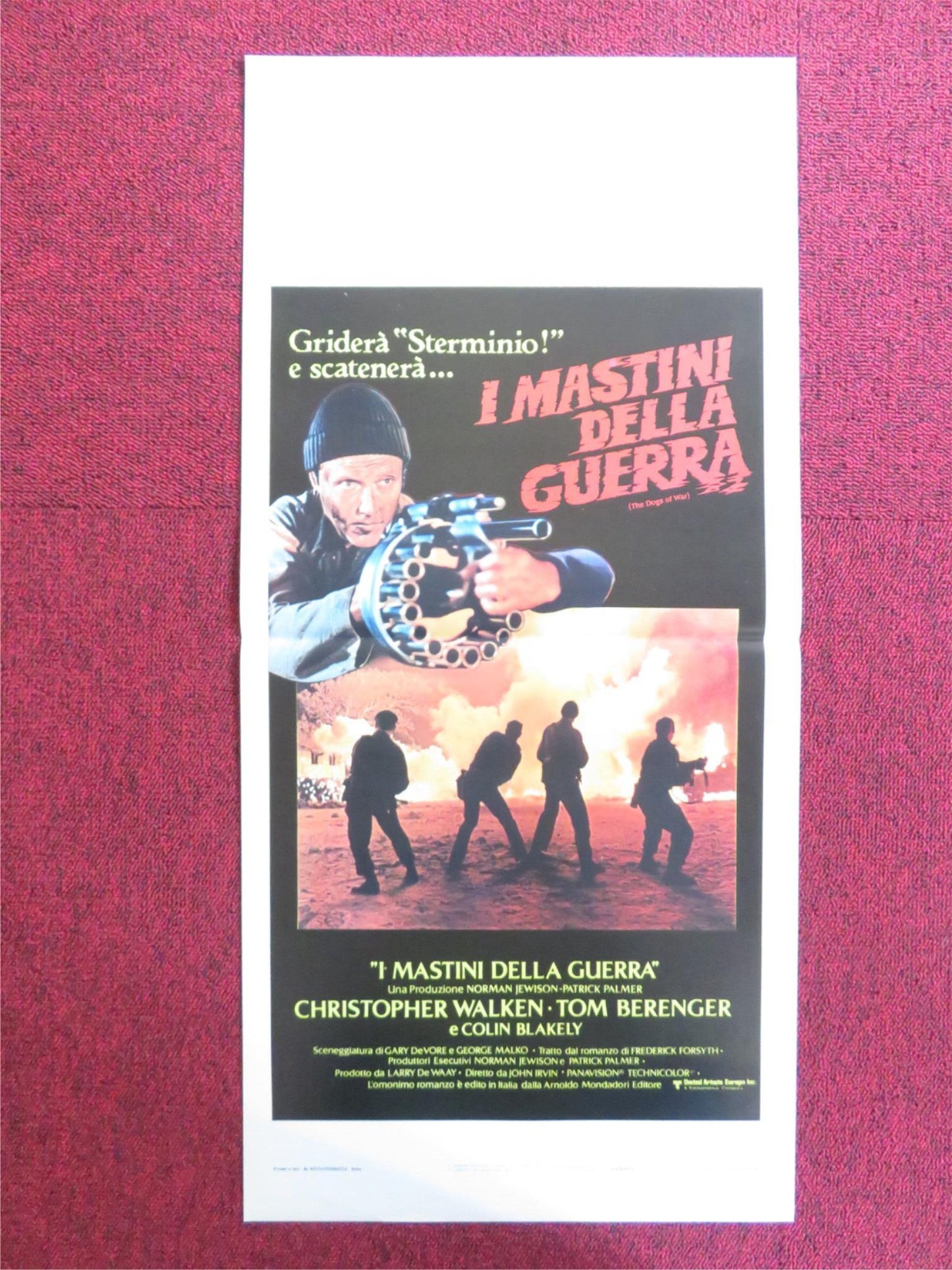 THE DOGS OF WARS ITALIAN LOCANDINA POSTER CHRISTOPHER WALKEN TOM BERENGER 1981 Rendezvous Cinema Movie posters