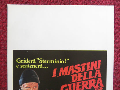 THE DOGS OF WARS ITALIAN LOCANDINA POSTER CHRISTOPHER WALKEN TOM BERENGER 1981 Rendezvous Cinema Movie posters