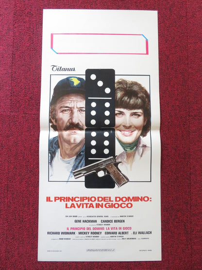 THE DOMINO PRINCIPLE ITALIAN LOCANDINA POSTER GENE HACKMAN CANDICE BERGEN 1977 Rendezvous Cinema Movie posters