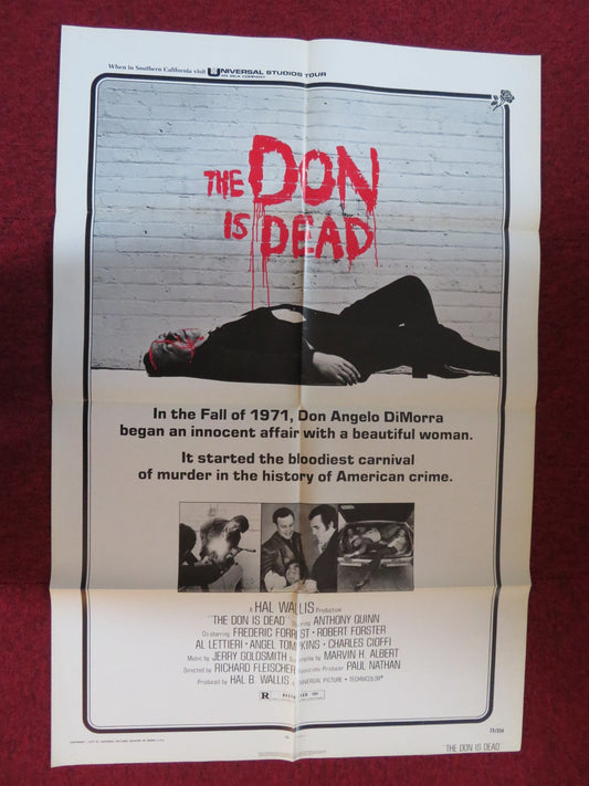 THE DON IS DEAD FOLDED US ONE SHEET POSTER ANTHONY QUINN FREDERIC FORREST 1973 Rendezvous Cinema Movie posters