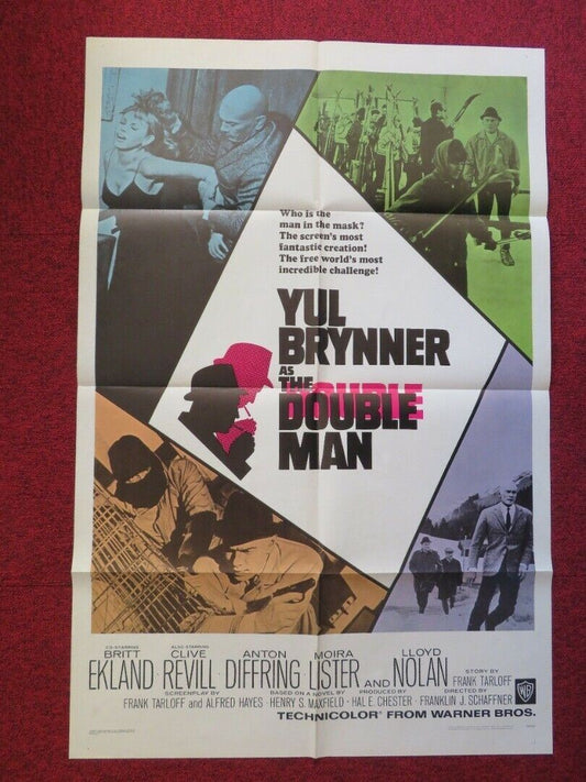 THE DOUBLE MAN FOLDED US ONE SHEET POSTER YUL BRYNNER BRITT EKLAND 1967 Movie posters