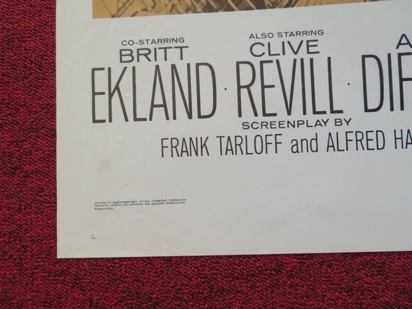 THE DOUBLE MAN FOLDED US ONE SHEET POSTER YUL BRYNNER BRITT EKLAND 1967 Movie posters