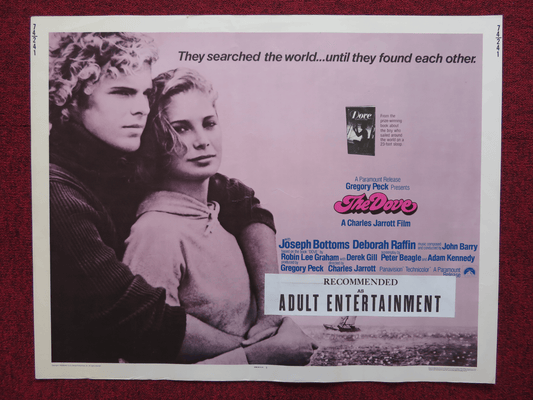 THE DOVE US HALF SHEET (22"x 28") POSTER JOSEPH BOTTOMS DEBORAH RAFFIN 1974 Rendezvous Cinema Movie posters