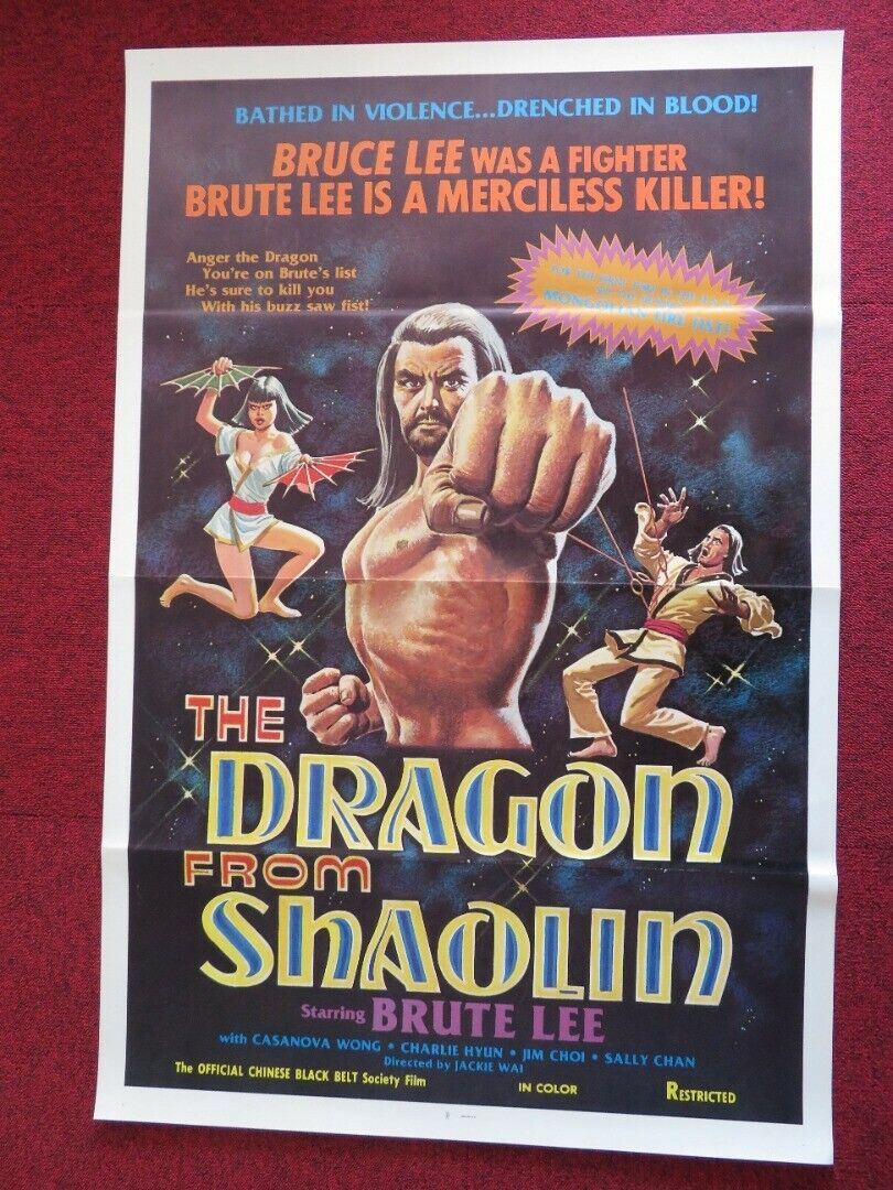 THE DRAGON FROM SHAOLIN - KUNG FU US ONE SHEET ROLLED POSTER 1970's Movie posters
