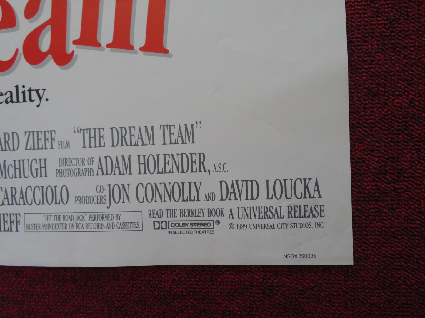 THE DREAM TEAM FOLDED US ONE SHEET POSTER MICHEAL KEATON PETER BOYLE 1989 Rendezvous Cinema Movie posters