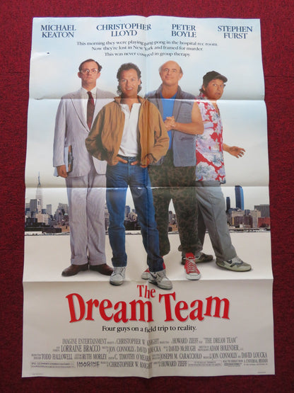 THE DREAM TEAM FOLDED US ONE SHEET POSTER MICHEAL KEATON PETER BOYLE 1989 Rendezvous Cinema Movie posters