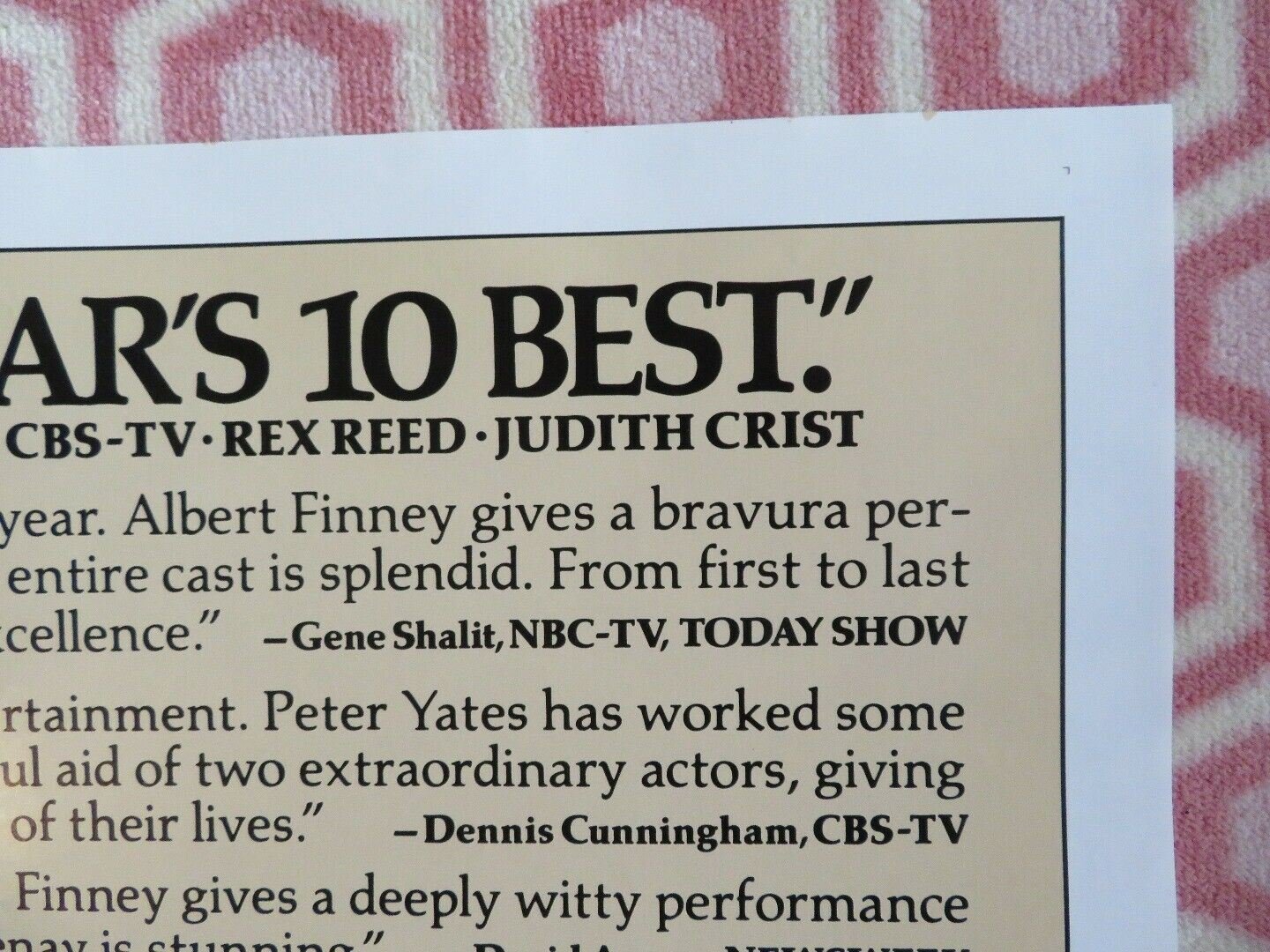 THE DRESSER US ONE SHEET POSTER ALBERT FINNEY TOM COURTENAY 1984 Movie posters