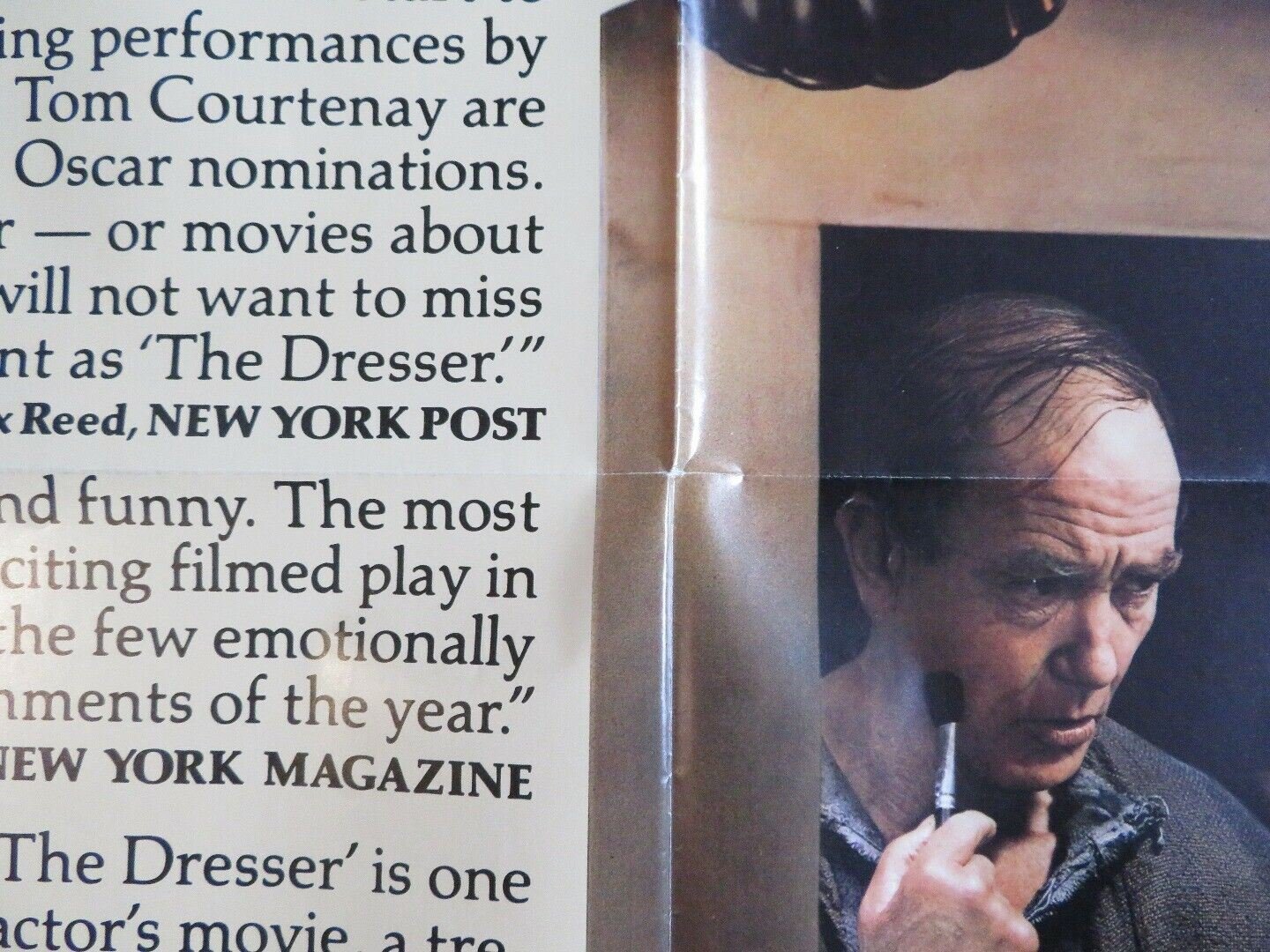 THE DRESSER US ONE SHEET POSTER ALBERT FINNEY TOM COURTENAY 1984 Movie posters