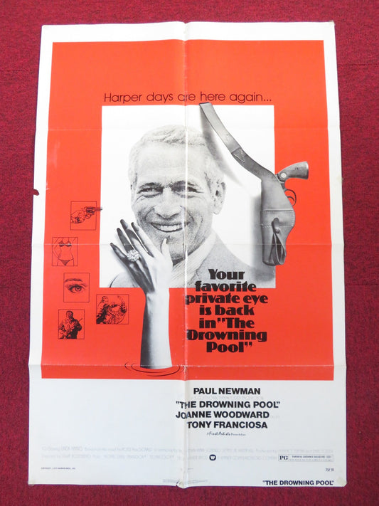 THE DROWNING POOL FOLDED US ONE SHEET POSTER PAUL NEWMAN JOANNE WOODWARD 1975 Rendezvous Cinema Movie posters