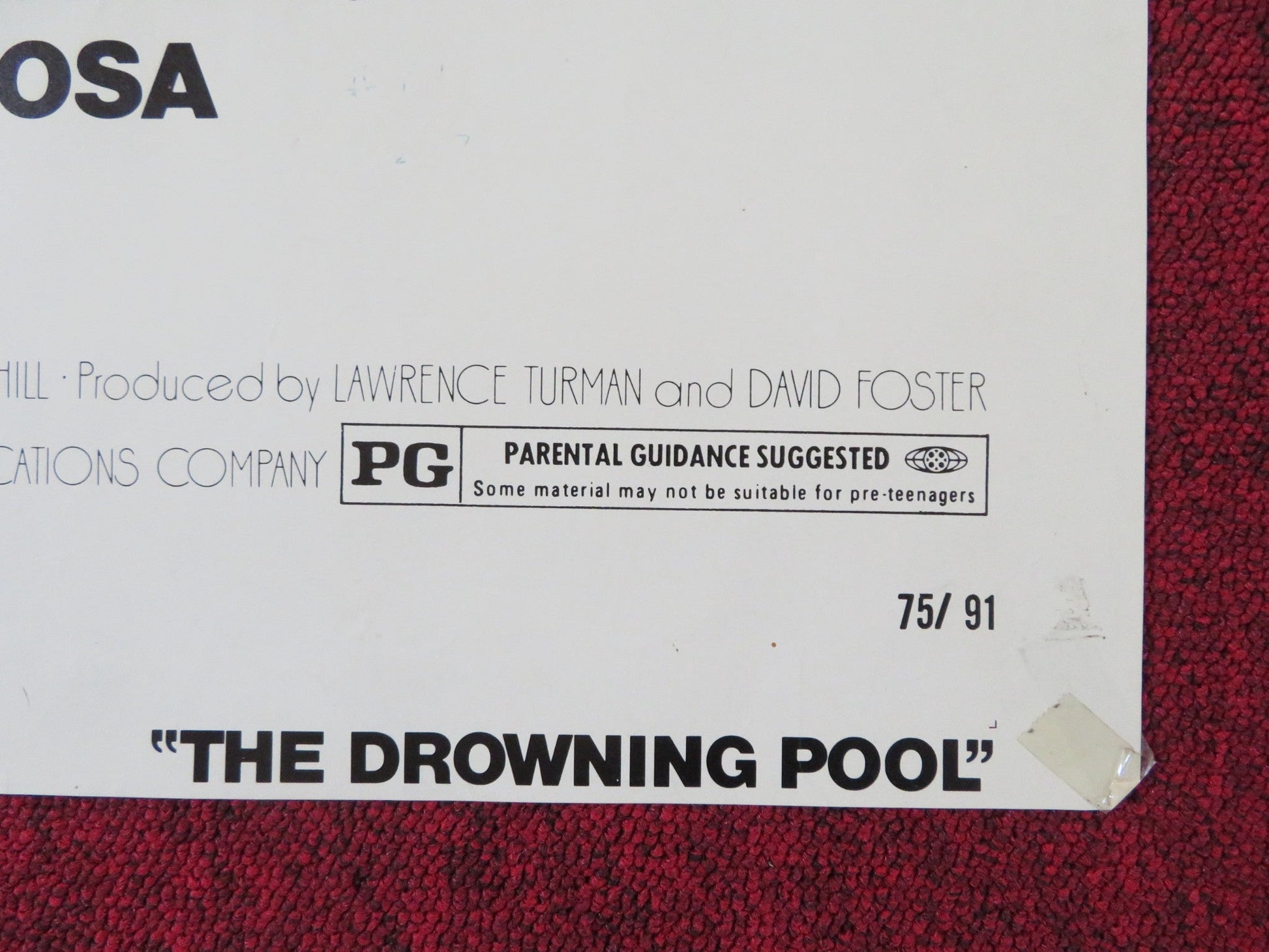 THE DROWNING POOL FOLDED US ONE SHEET POSTER PAUL NEWMAN JOANNE WOODWARD 1975 Rendezvous Cinema Movie posters
