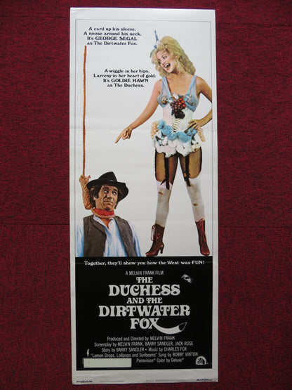 THE DUCHESS AND THE DIRTWATER FOX US INSERT (14"x 36") POSTER SEGAL HAWN 1976 Rendezvous Cinema Movie posters
