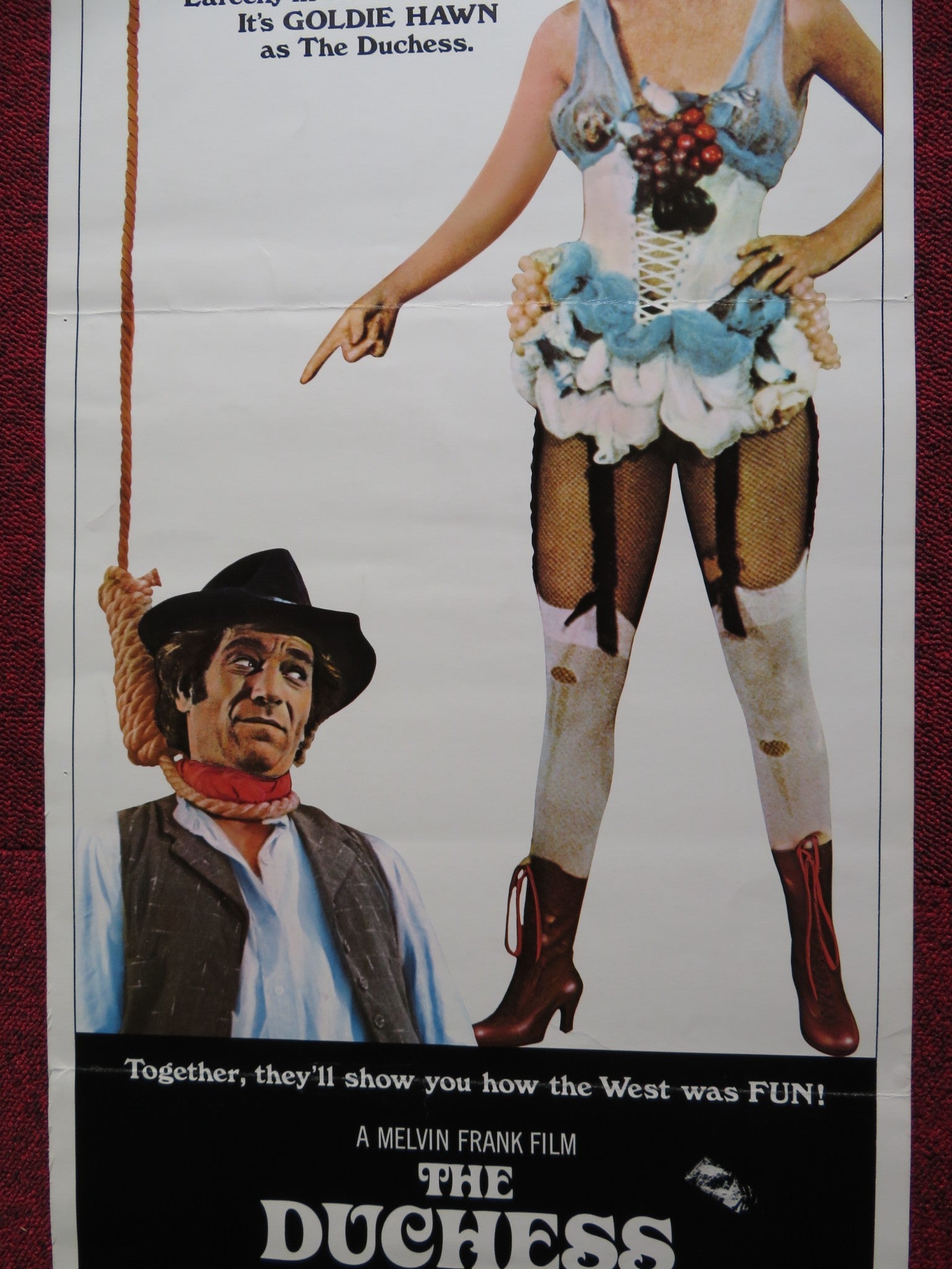THE DUCHESS AND THE DIRTWATER FOX US INSERT (14"x 36") POSTER SEGAL HAWN 1976 Rendezvous Cinema Movie posters