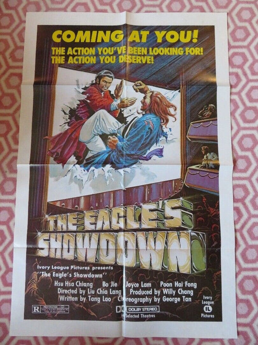 THE EAGLE'S SHOWDOWN KUNG FU FOLDED US ONE SHEET POSTER HSU HSA CHIANG 1985 - Rendezvous Cinema