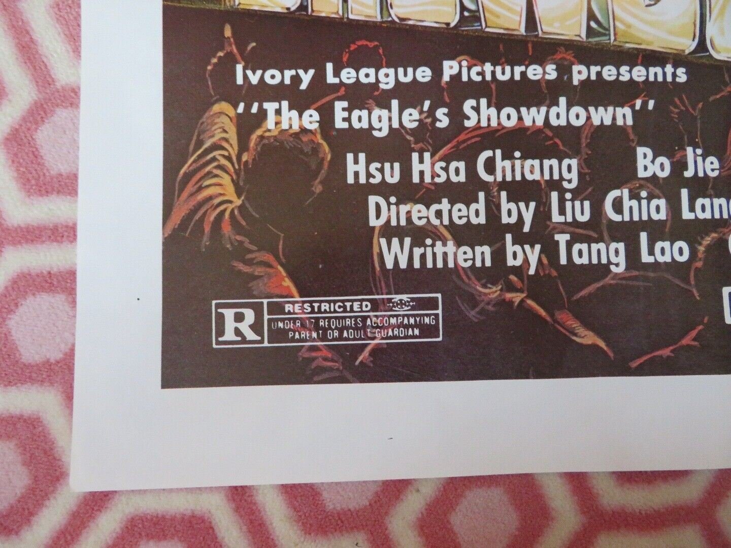 THE EAGLE'S SHOWDOWN KUNG FU FOLDED US ONE SHEET POSTER HSU HSA CHIANG 1985 - Rendezvous Cinema
