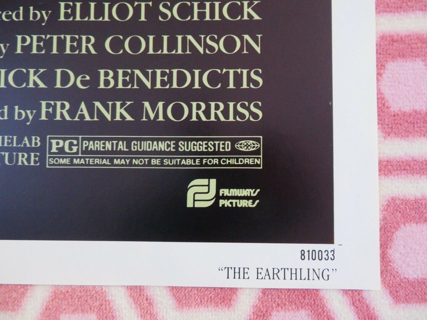 THE EARTHLING US ONE SHEET POSTER WILLIAM HOLDING RICKY SCHRODER 1980 Movie posters