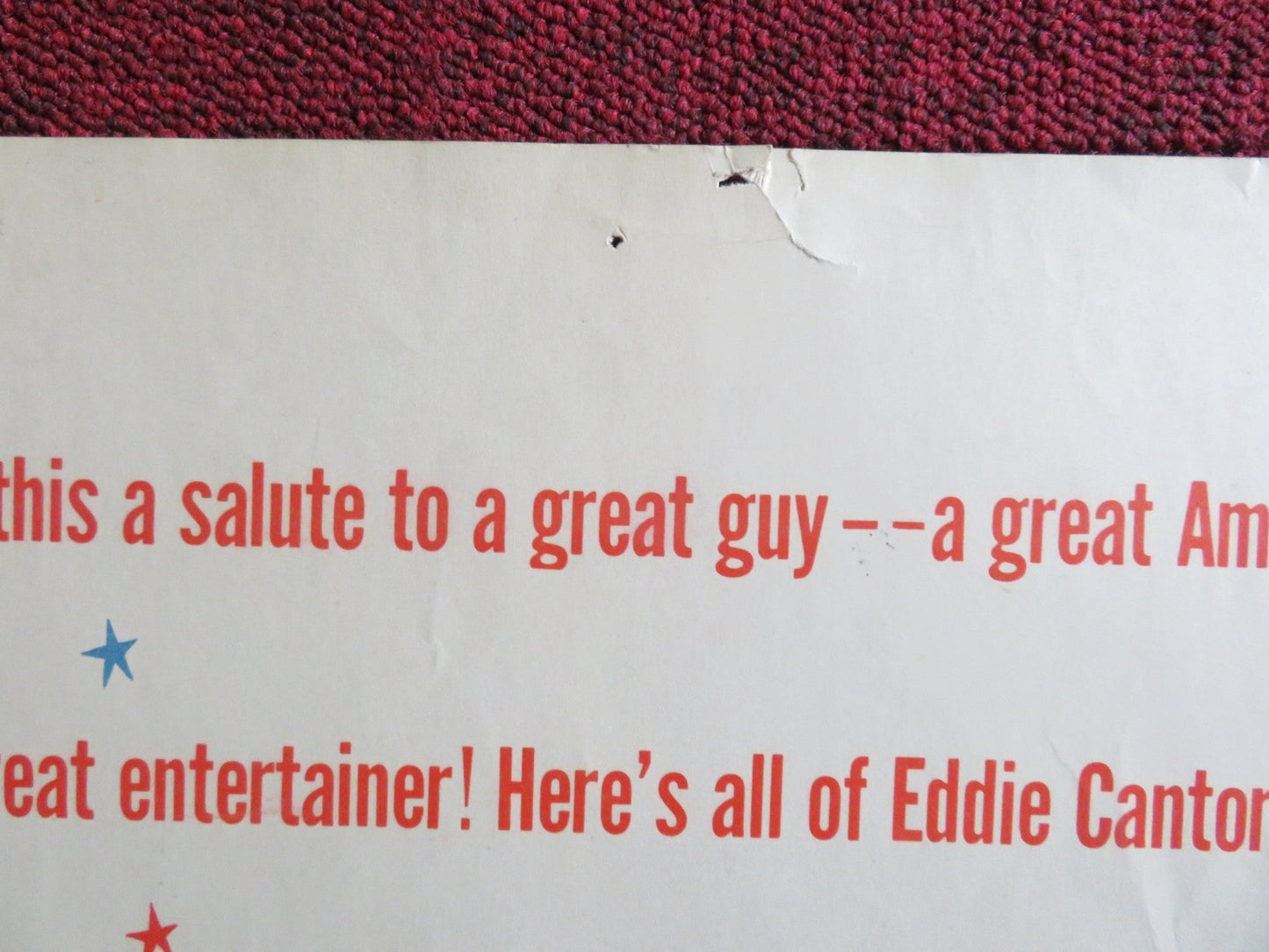 THE EDDIE CANTOR STORY US INSERT (14"x 36") POSTER KEEFE BRASSELLE 1953 Rendezvous Cinema Movie posters