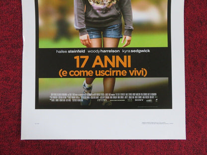 THE EDGE OF SEVENTEEN ITALIAN LOCANDINA (27.5"x13") POSTER H STEINFIELD 2016 Rendezvous Cinema Movie posters