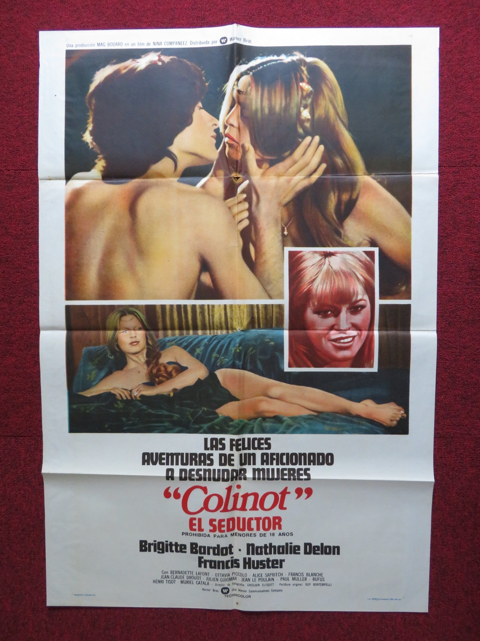 THE EDIFYING AND JOYOUS STORY OF COLINOT ARGENTINIAN POSTER HUSTER BARDOT 1973 Rendezvous Cinema Movie posters
