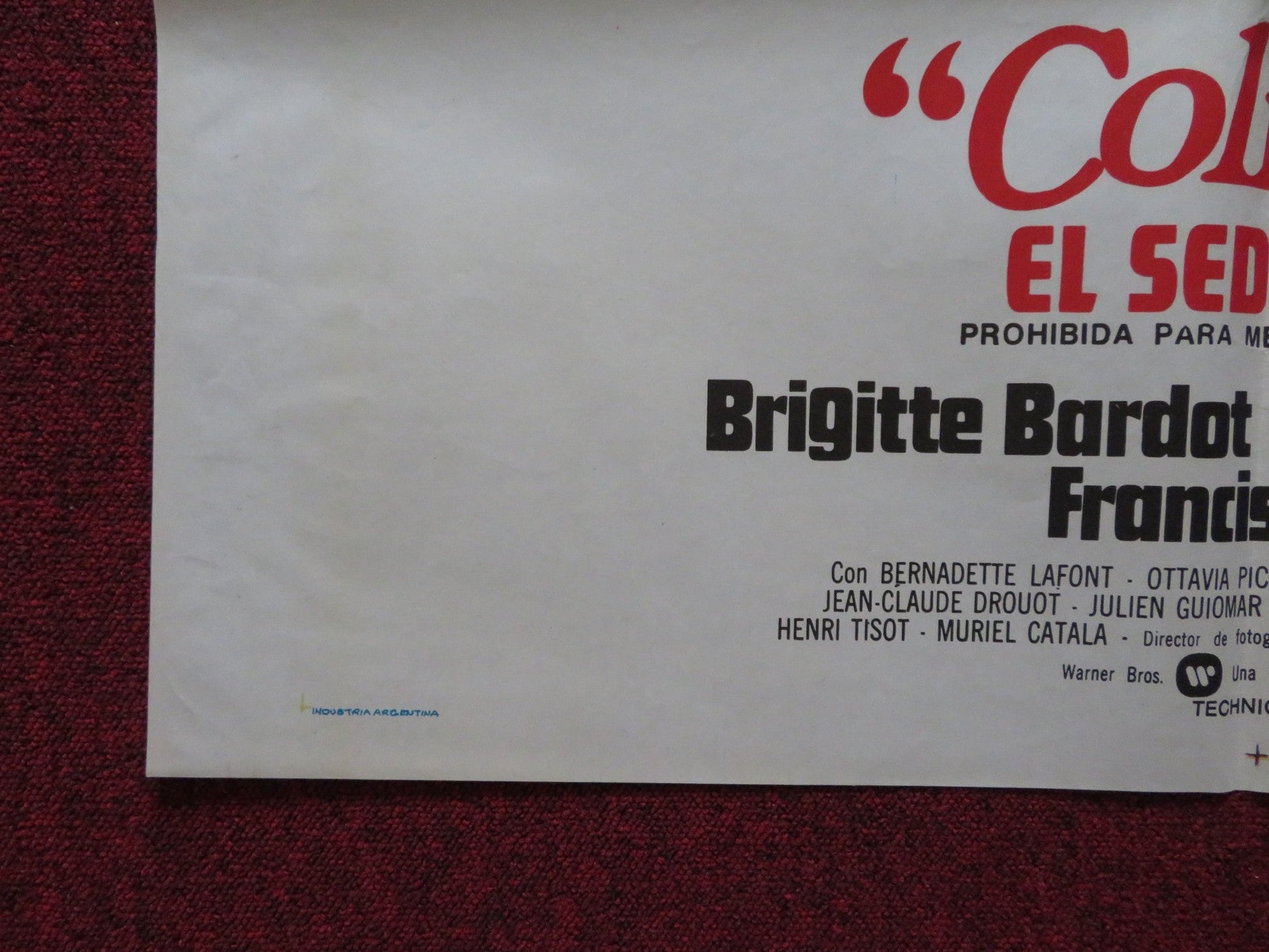 THE EDIFYING AND JOYOUS STORY OF COLINOT ARGENTINIAN POSTER HUSTER BARDOT 1973 Rendezvous Cinema Movie posters