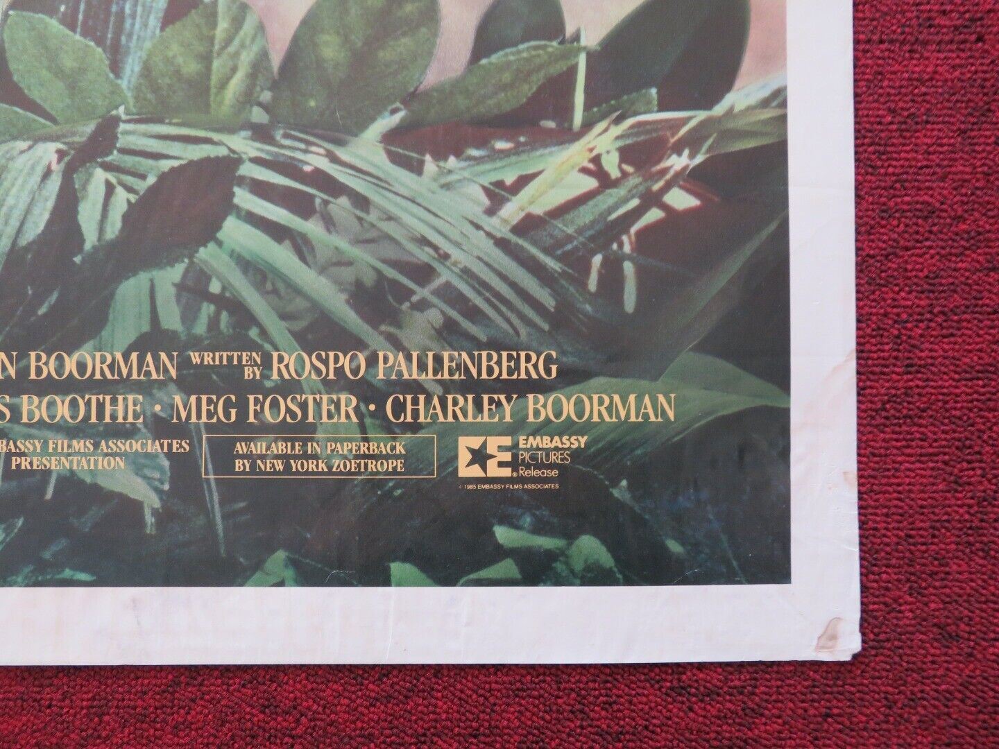 THE EMERALD FOREST FOLDED US ONE SHEET POSTER POWERS BOOTHE MEG FOSTER 1985 Movie posters
