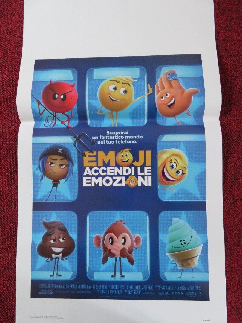 THE EMOJI MOVIE ITALIAN LOCANDINA (27.5"x13") POSTER T.J MILLER J CORDEN 2017 Movie posters