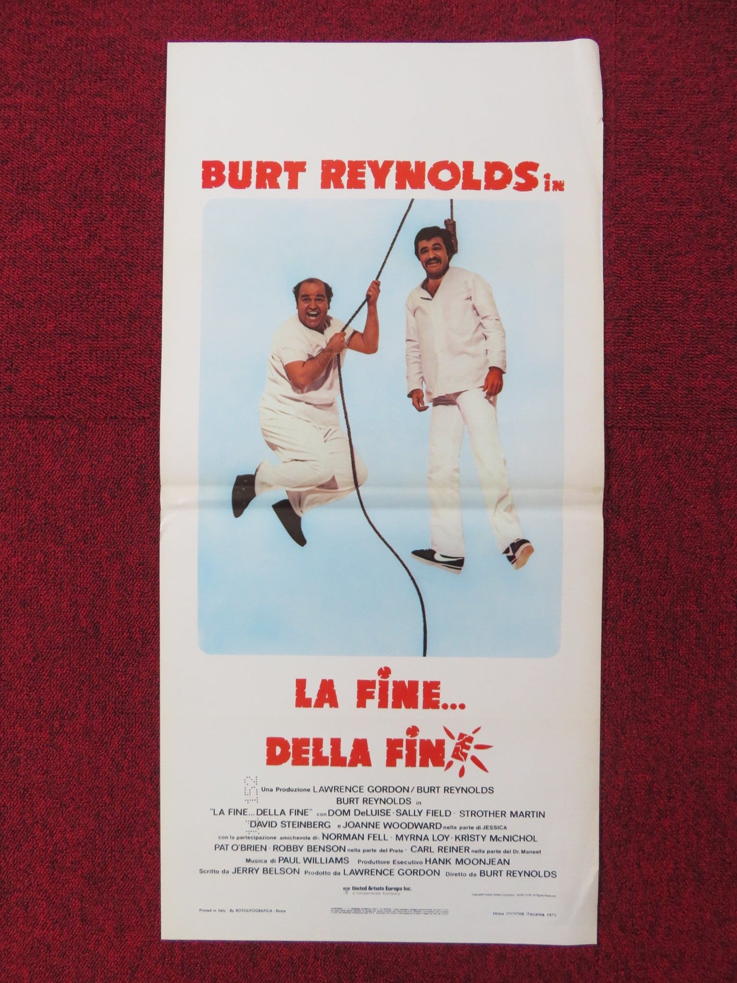 THE END ITALIAN LOCANDINA POSTER BURT REYNOLDS DOM DELUISE 1978 Rendezvous Cinema Movie posters