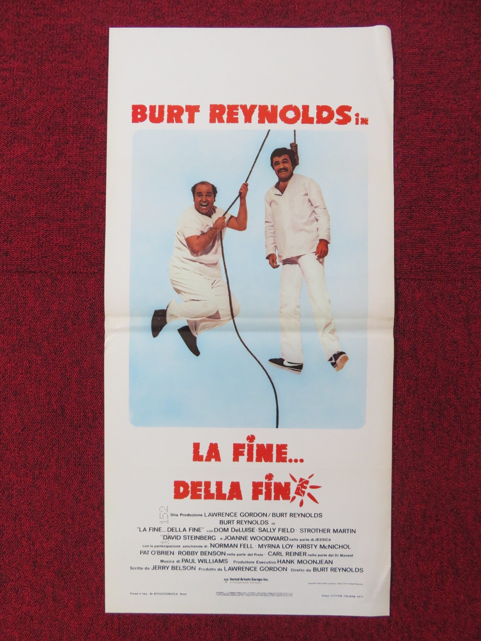 THE END ITALIAN LOCANDINA POSTER BURT REYNOLDS DOM DELUISE 1978 Rendezvous Cinema Movie posters