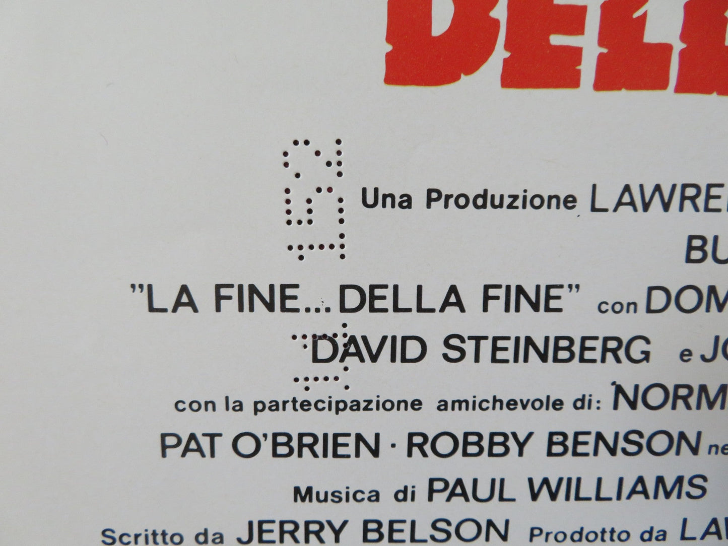 THE END ITALIAN LOCANDINA POSTER BURT REYNOLDS DOM DELUISE 1978 Rendezvous Cinema Movie posters