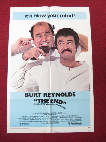 THE END - STYLE A FOLDED US ONE SHEET POSTER BURT REYNOLDS DOM DELUISE 1978 Rendezvous Cinema Movie posters