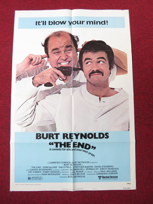 THE END - STYLE A FOLDED US ONE SHEET POSTER BURT REYNOLDS DOM DELUISE 1978 Rendezvous Cinema Movie posters