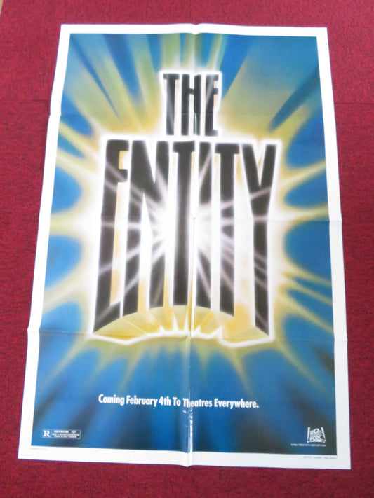 THE ENTITY - TEASER FOLDED US ONE SHEET POSTER BARBARA HERSHEY RON SILVER 1983 Rendezvous Cinema Movie posters
