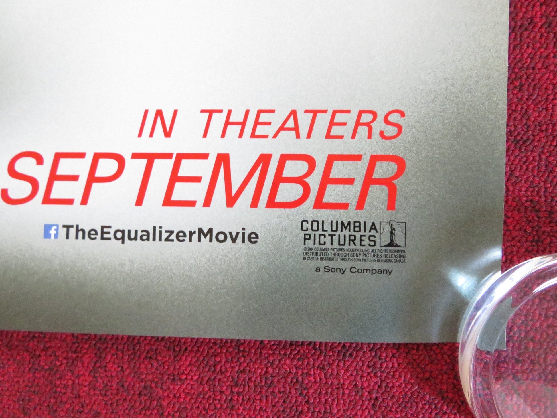 THE EQUALIZER - A INTERNATIONAL ONE SHEET ROLLED POSTER DENZEL WASHINGTON 2014 Rendezvous Cinema Movie posters