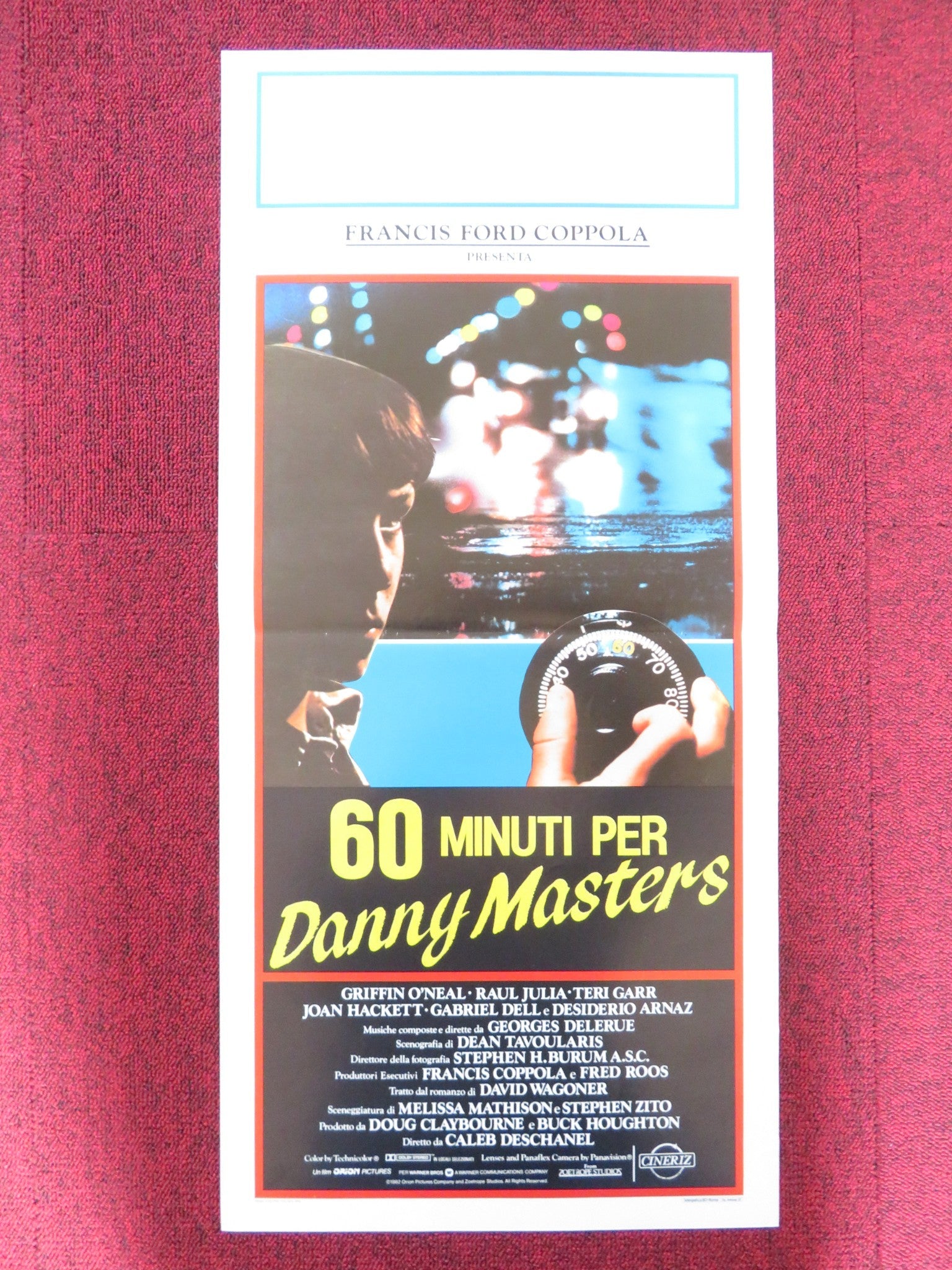 THE ESCAPE ARTIST ITALIAN LOCANDINA POSTER GRIFFIN O'NEAL RAUL JULIA 1984 Rendezvous Cinema Movie posters