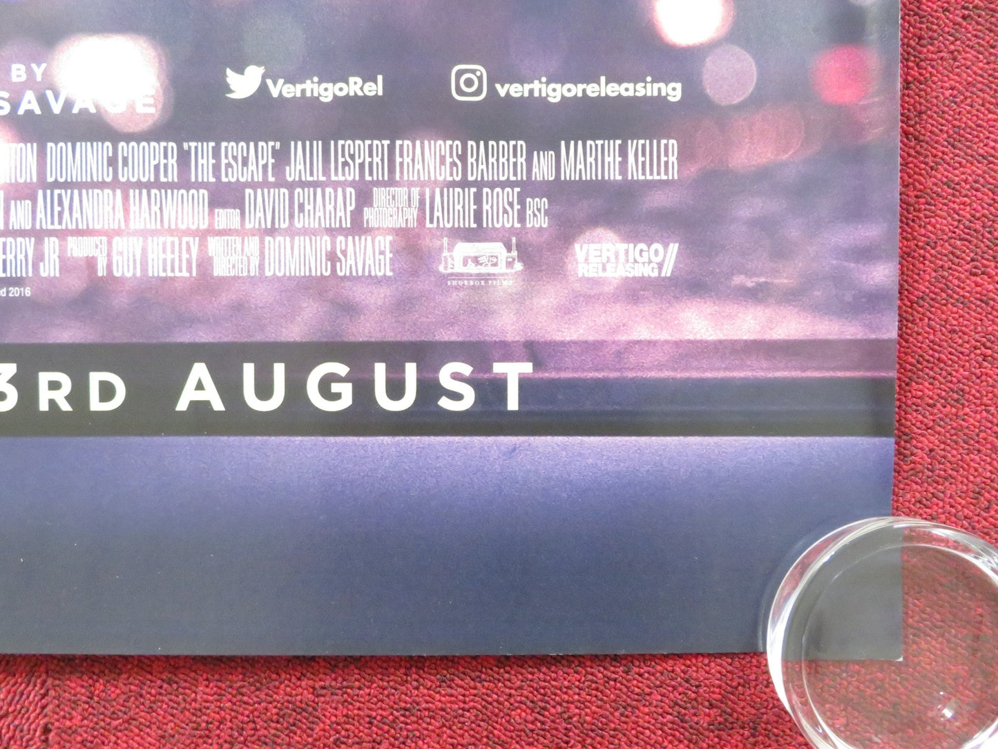 THE ESCAPE UK QUAD (30"x 40") ROLLED POSTER GEMMA ARTERTON DOMINIC COOPER 2017 Rendezvous Cinema Movie posters