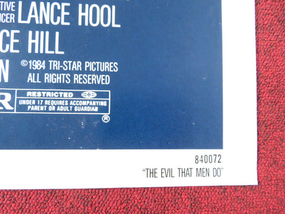 THE EVIL THAT MEN DO FOLDED US ONE SHEET POSTER CHARLES BRONSON T. SALDANA 1984 Rendezvous Cinema Movie posters
