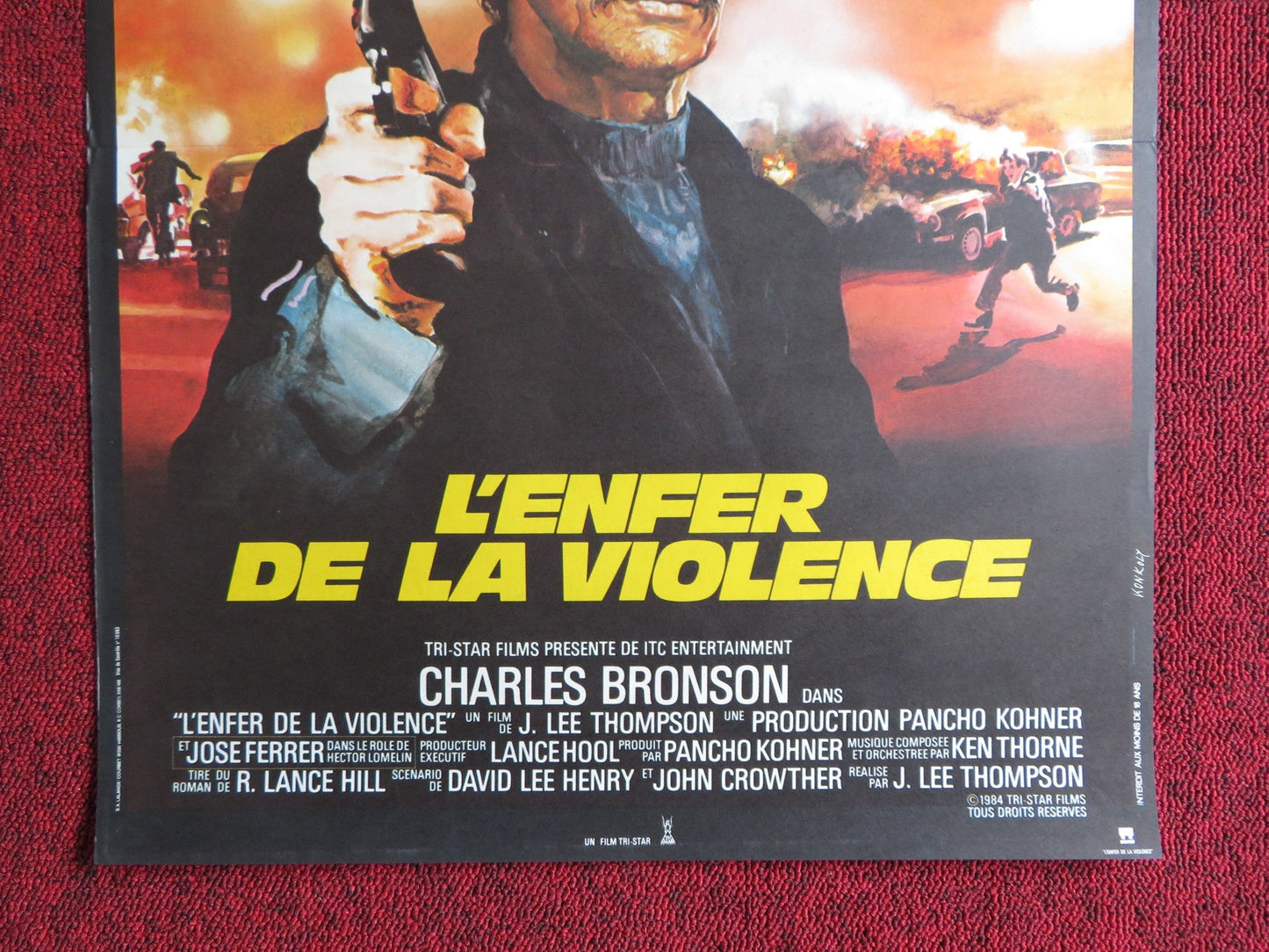 THE EVIL THAT MEN DO FRENCH POSTER CHARLES BRONSON THERESA SALDANA 1984 Rendezvous Cinema Movie posters