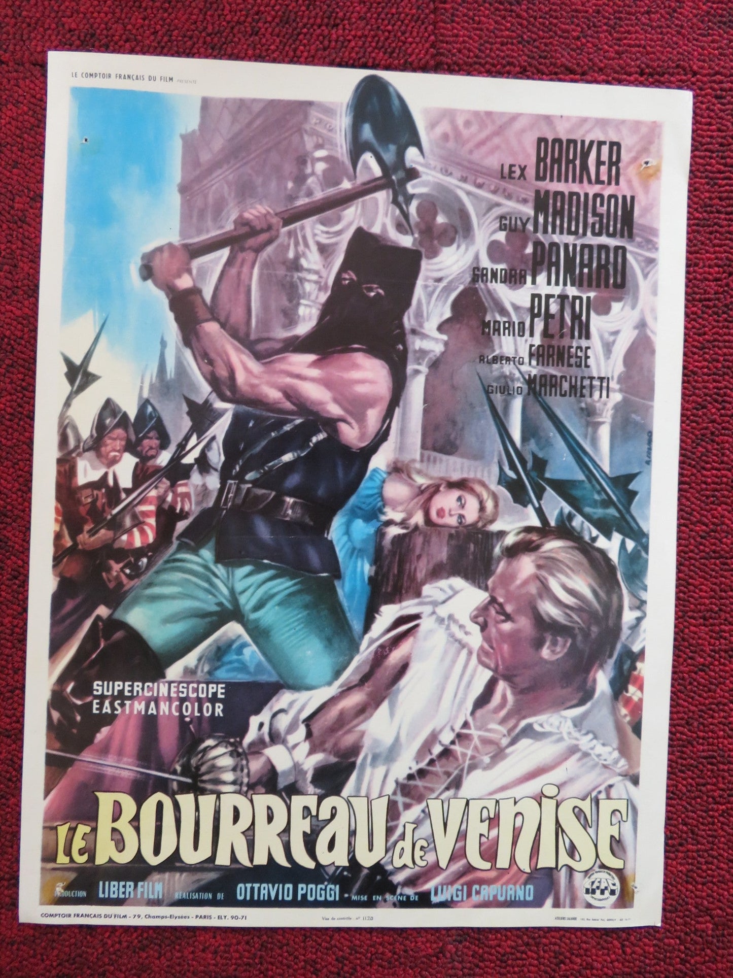 THE EXECUITIONER OF VENICE FRENCH FLYER LEX BARKER GUY MADISON 1963 Rendezvous Cinema Movie posters