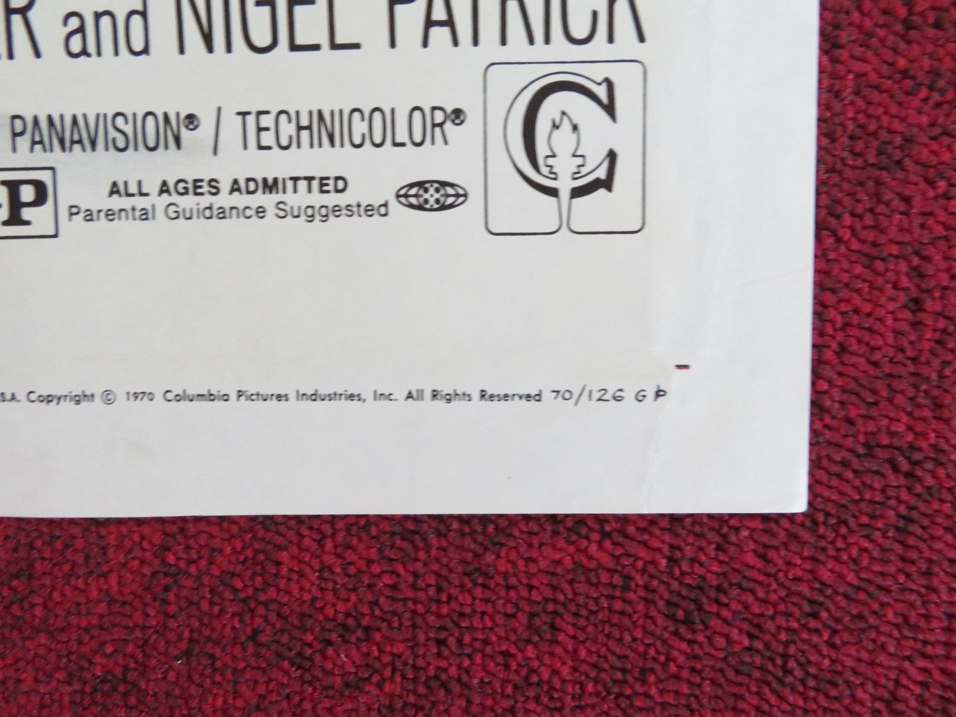 THE EXECUTIONER FOLDED US ONE SHEET POSTER GEORGE PEPPARD JOAN COLLINS 1970 Rendezvous Cinema Movie posters