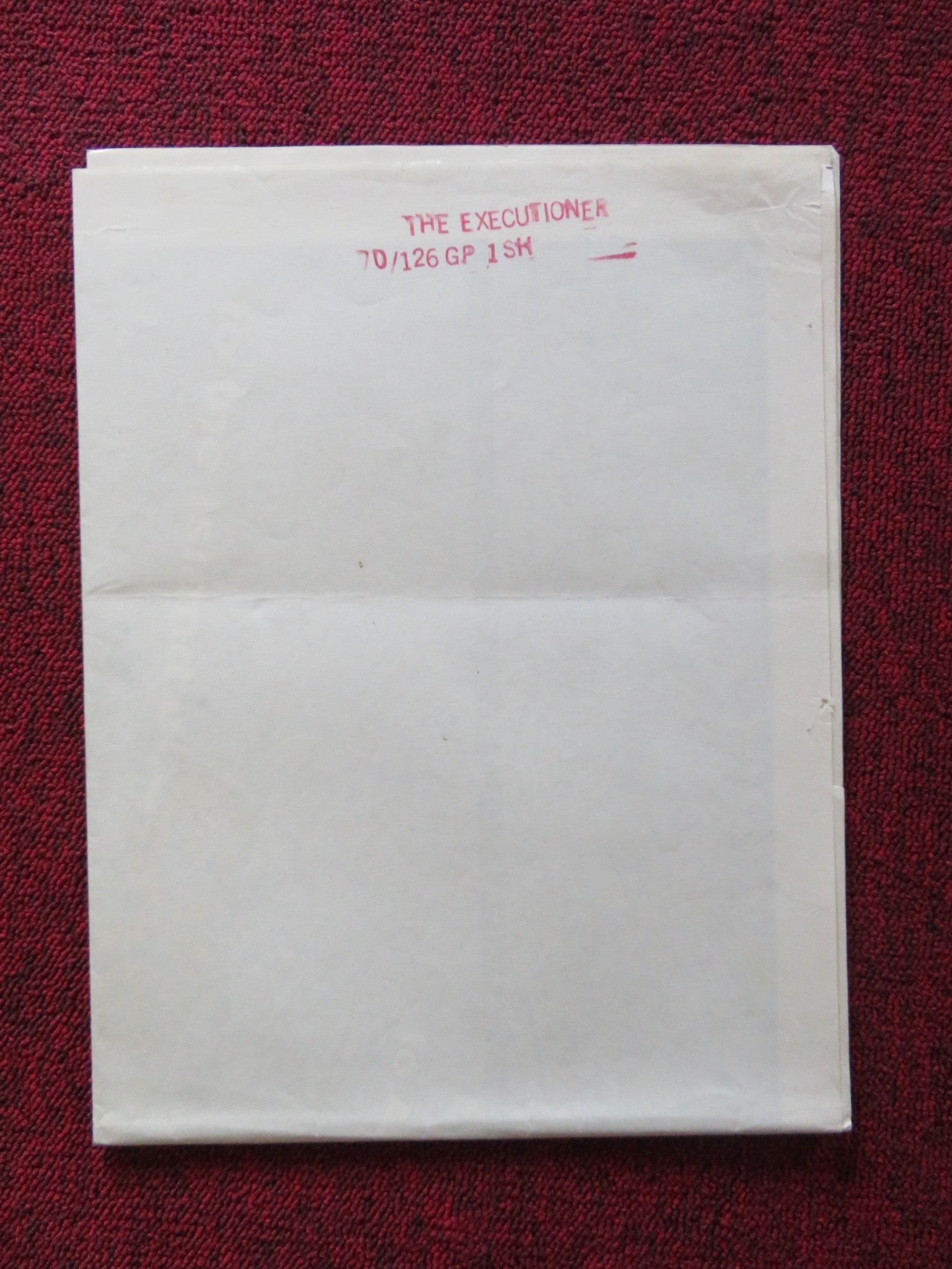 THE EXECUTIONER FOLDED US ONE SHEET POSTER GEORGE PEPPARD JOAN COLLINS 1970 Rendezvous Cinema Movie posters
