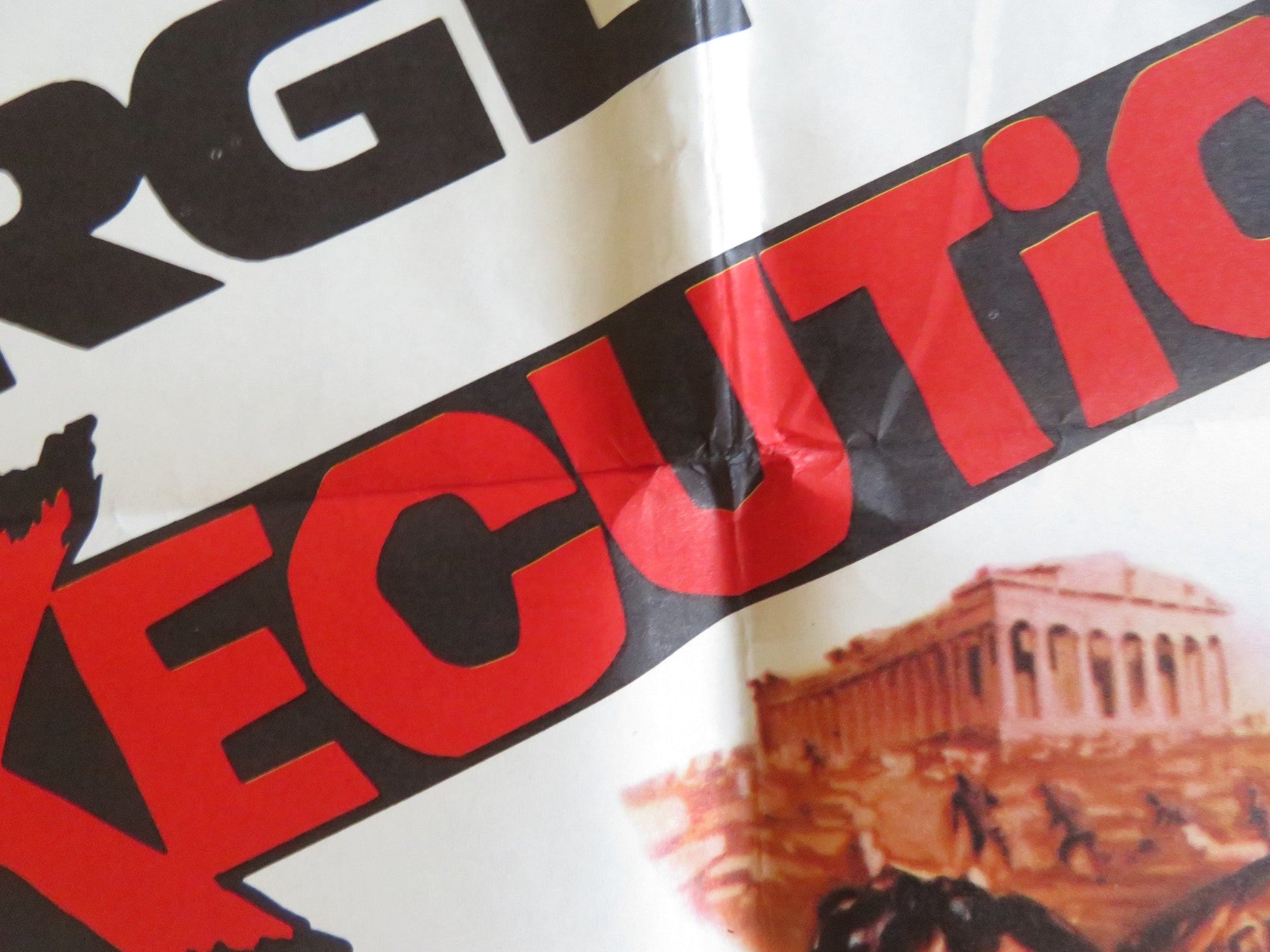 THE EXECUTIONER FOLDED US ONE SHEET POSTER GEORGE PEPPARD JOAN COLLINS 1970 Rendezvous Cinema Movie posters