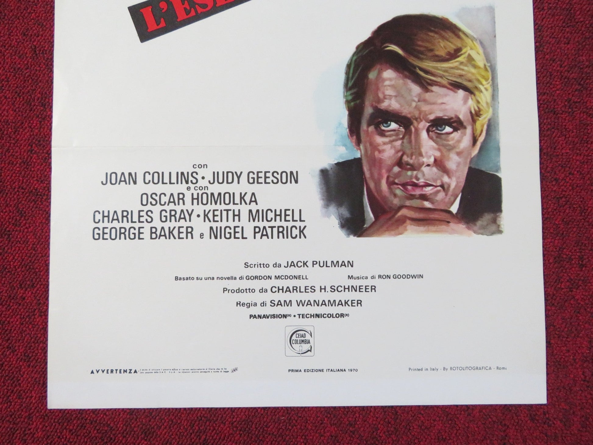 THE EXECUTIONER ITALIAN LOCANDINA POSTER GEORGE PEPPARD JOAN COLLINS 1970 Rendezvous Cinema Movie posters