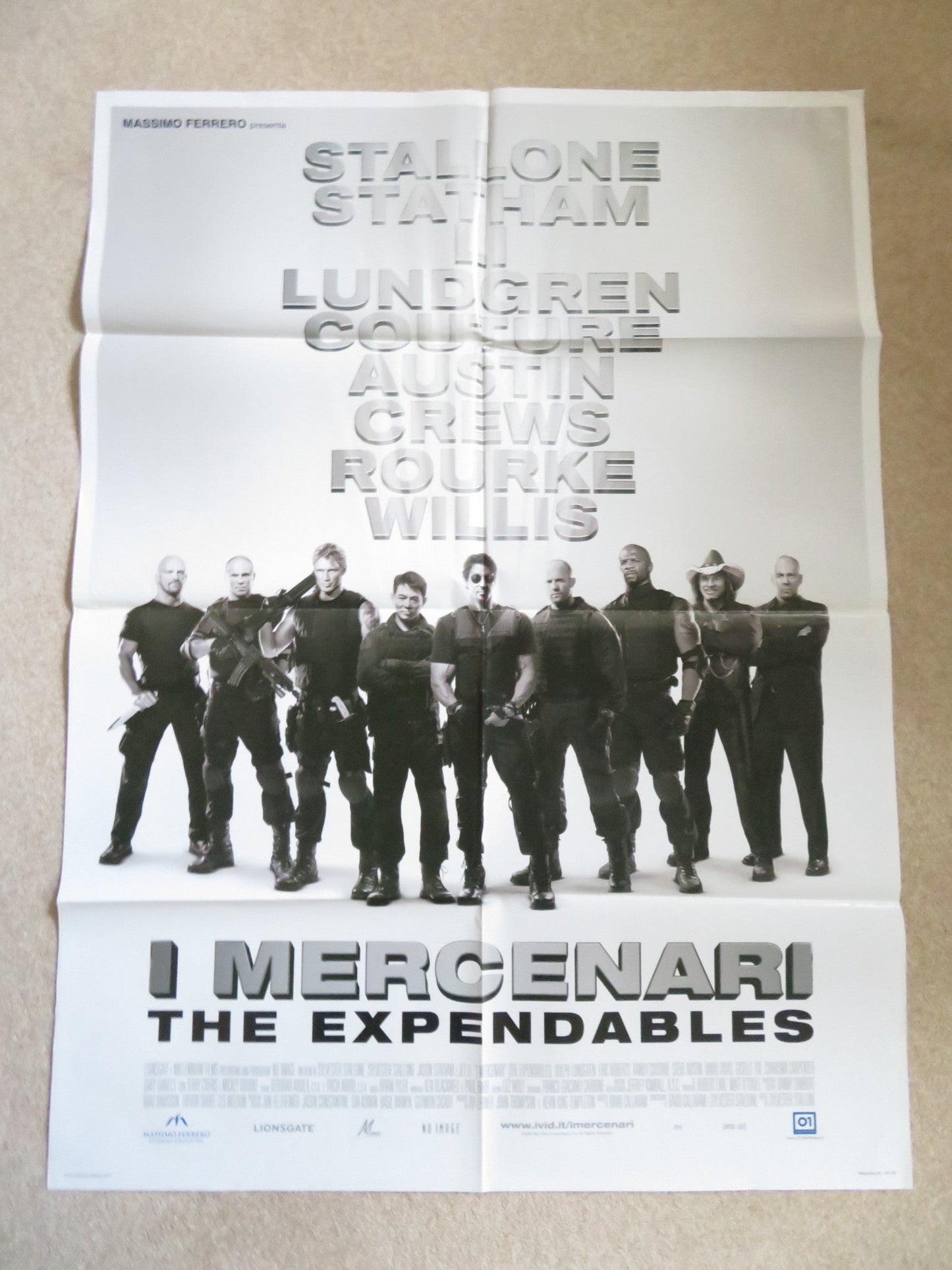 THE EXPENDABLES ITALIAN 2 FOGLIO POSTER STALLONE STATHAM LUNDGREN 2010 Rendezvous Cinema Movie posters